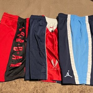 Jordan/Nike Kids Shorts Trio - Red, Navy, Light Blue